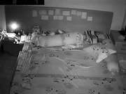 居家攝像頭黑客破解拍攝到的一對恩愛小夫妻睡前啪啪過夫妻生活 摸奶摳穴各種動作玩一遍完事後貌似還未滿足 露臉高清