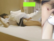 天堂素人系列-性感漂亮的白嫩邻家学妹制服诱惑,干完一次妹子累的睡着了趁机又操了一次,毛毛稀少,全程国语!