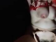 户外扛把子夜战两个骚女，全程高能露脸后入爆草，高亢呻吟浪叫不断，红布条裹奶子辟邪，轮草两女刺激不断