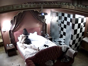 情趣酒店美式大床偷拍出差和女同事激情搞完一炮玩穴梅开二度穿上内衣干