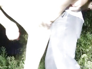 深夜户外偷情口交鸡巴让大哥草了骚逼爆菊花